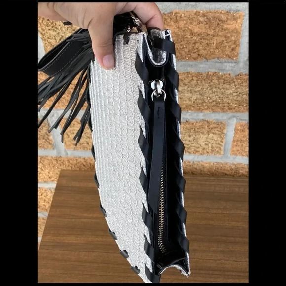 Poolside Bags
Small Metallic Raffia Clutch - Picture 2 of 12